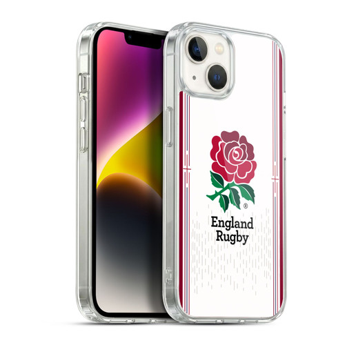 England Rugby Union 2023/24 Crest Kit Home Soft Gel Case for Apple iPhone 14 Plus & MagSafe
