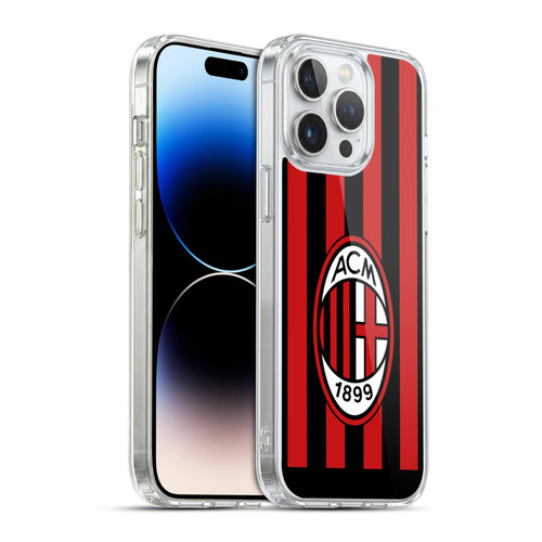 AC Milan 2022/23 Home Kit Soft Gel Case for Apple iPhone 14 Pro Max & MagSafe