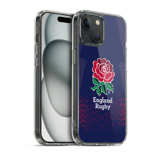 England Rugby Union 2023/24 Crest Kit Away Soft Gel Case for Apple iPhone 15 & MagSafe