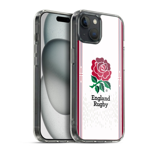 England Rugby Union 2023/24 Crest Kit Home Soft Gel Case for Apple iPhone 15 Plus & MagSafe