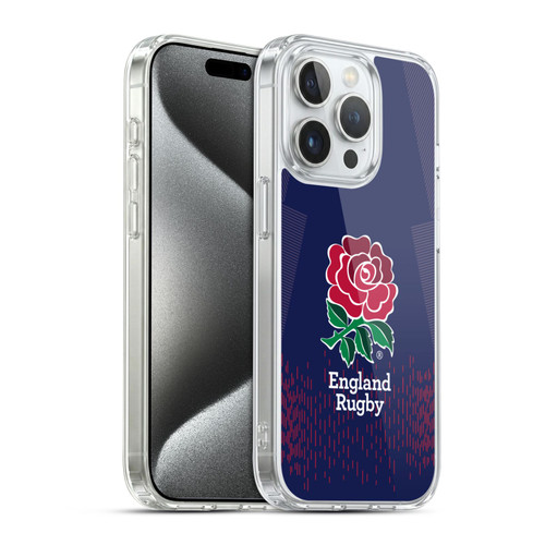 England Rugby Union 2023/24 Crest Kit Away Soft Gel Case for Apple iPhone 15 Pro & MagSafe