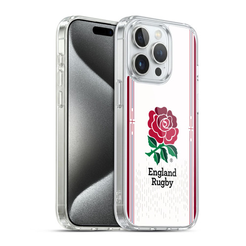 England Rugby Union 2023/24 Crest Kit Home Soft Gel Case for Apple iPhone 15 Pro & MagSafe