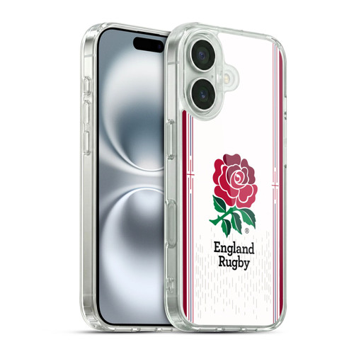 England Rugby Union 2023/24 Crest Kit Home Soft Gel Case for Apple iPhone 16 & MagSafe