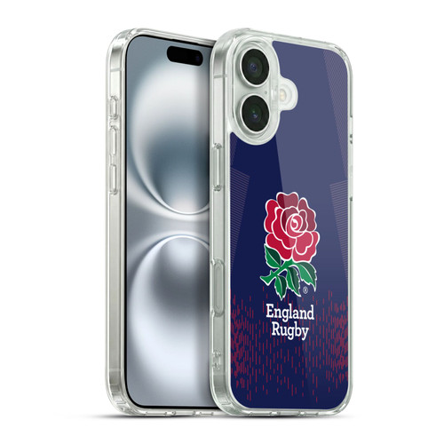 England Rugby Union 2023/24 Crest Kit Away Soft Gel Case for Apple iPhone 16 Plus & MagSafe