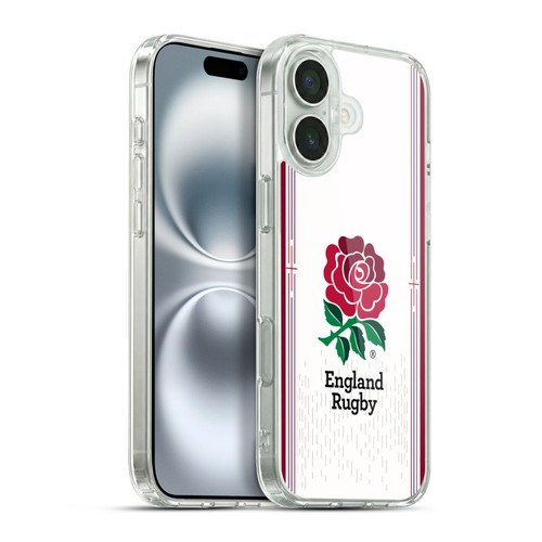 England Rugby Union 2023/24 Crest Kit Home Soft Gel Case for Apple iPhone 16 Plus & MagSafe