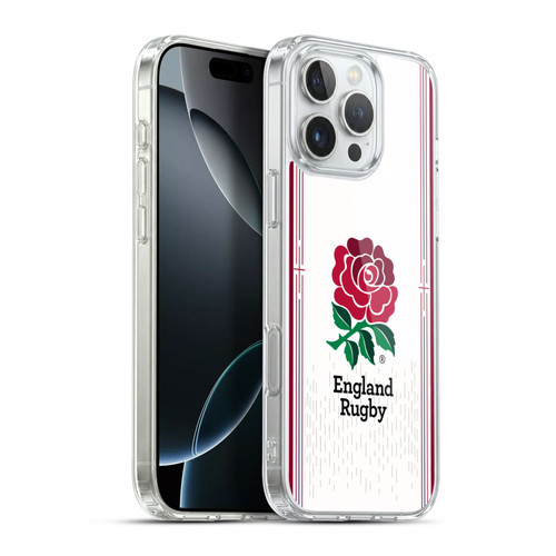 England Rugby Union 2023/24 Crest Kit Home Soft Gel Case for Apple iPhone 16 Pro Max & MagSafe