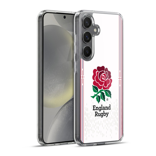 England Rugby Union 2023/24 Crest Kit Home Soft Gel Case for Samsung Galaxy S24+ 5G & MagSafe