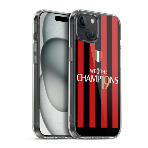 AC Milan 2022/23 Scudetto Home Kit Champions Soft Gel Case for Apple iPhone 15 Plus & MagSafe