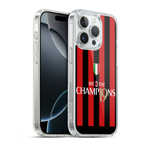 AC Milan 2022/23 Scudetto Home Kit Champions Soft Gel Case for Apple iPhone 16 Pro & MagSafe