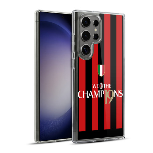 AC Milan 2022/23 Scudetto Home Kit Champions Soft Gel Case for Samsung Galaxy S23 Ultra 5G & MagSafe