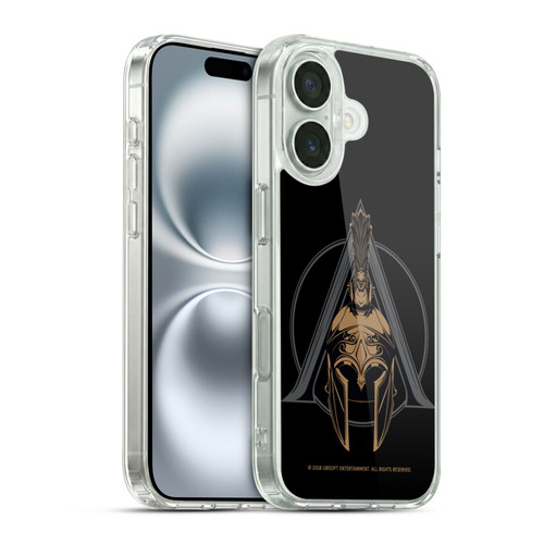 Assassin's Creed Odyssey Artwork Gold Helmet Soft Gel Case for Apple iPhone 16 & MagSafe