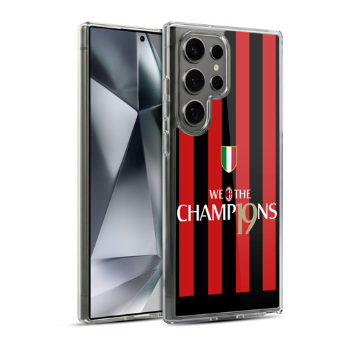 AC Milan 2022/23 Scudetto Home Kit Champions Soft Gel Case for Samsung Galaxy S24 Ultra 5G & MagSafe
