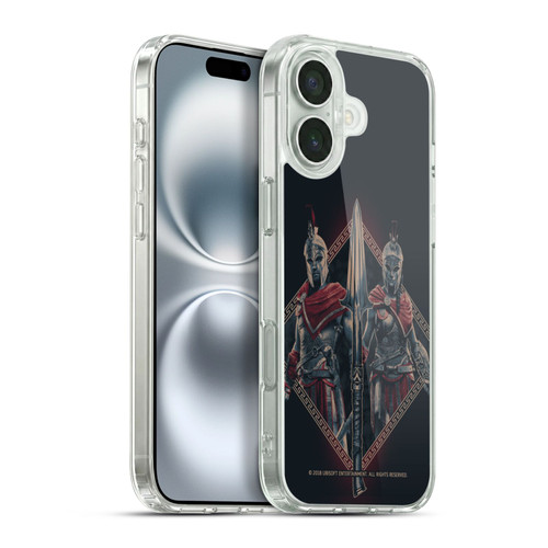 Assassin's Creed Odyssey Artwork Alexios And Kassandra Soft Gel Case for Apple iPhone 16 Plus & MagSafe