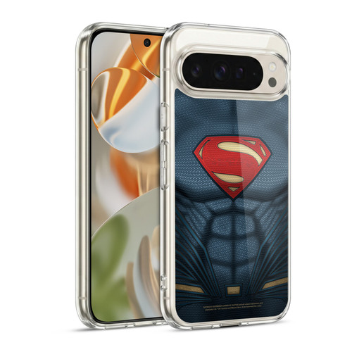 Batman V Superman: Dawn of Justice Graphics Superman Costume Soft Gel Case for Google Pixel 9 / Pixel 9 Pro