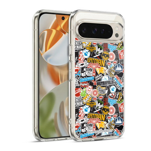 Batman V Superman: Dawn of Justice Graphics Sticker Collage Soft Gel Case for Google Pixel 9 / Pixel 9 Pro