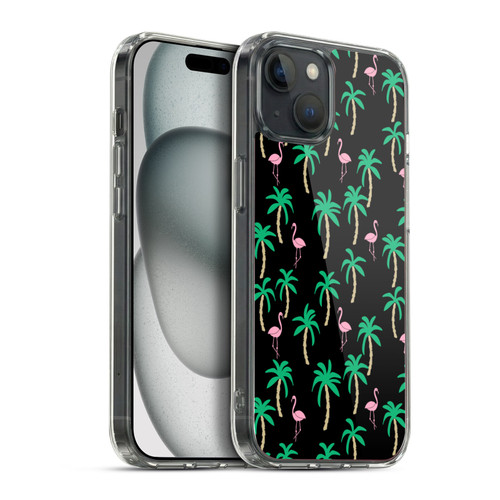 Andrea Lauren Design Birds Black Flamingo Soft Gel Case for Apple iPhone 15 Plus & MagSafe
