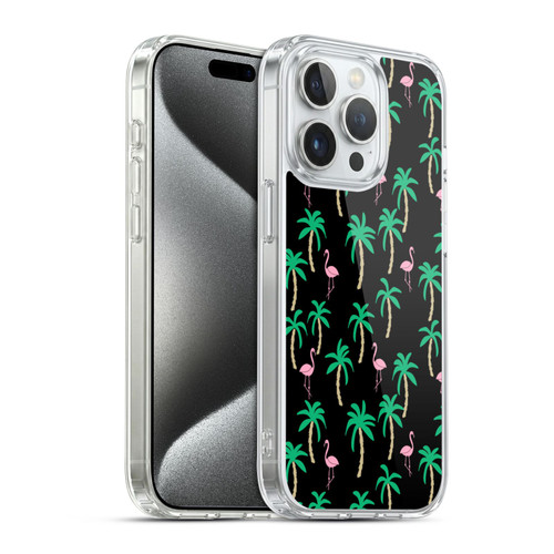 Andrea Lauren Design Birds Black Flamingo Soft Gel Case for Apple iPhone 15 Pro & MagSafe