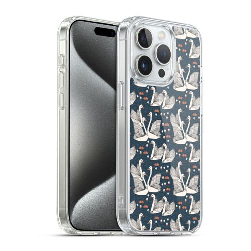 Andrea Lauren Design Birds Swans Soft Gel Case for Apple iPhone 15 Pro & MagSafe