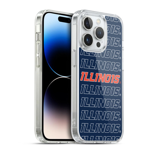 University Of Illinois U Of I University Of Illinois Art Word Mark 1 Soft Gel Case for Apple iPhone 14 Pro & MagSafe