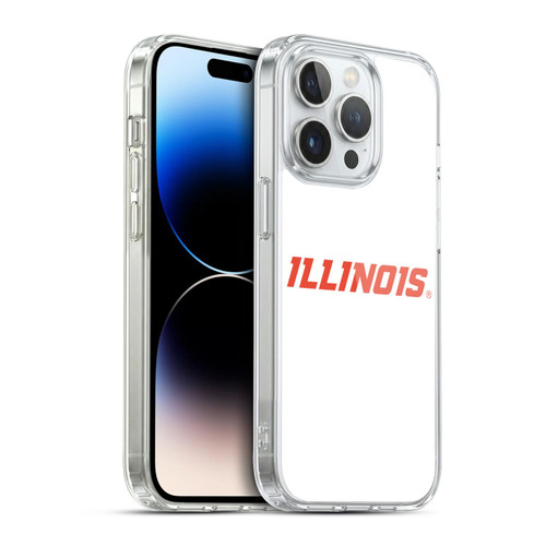 University Of Illinois U Of I University Of Illinois Art Word Mark 2 Soft Gel Case for Apple iPhone 14 Pro & MagSafe