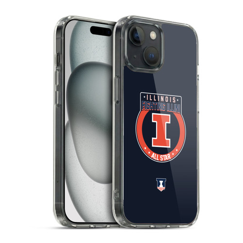 University Of Illinois U Of I University Of Illinois Art All Star Soft Gel Case for Apple iPhone 15 & MagSafe