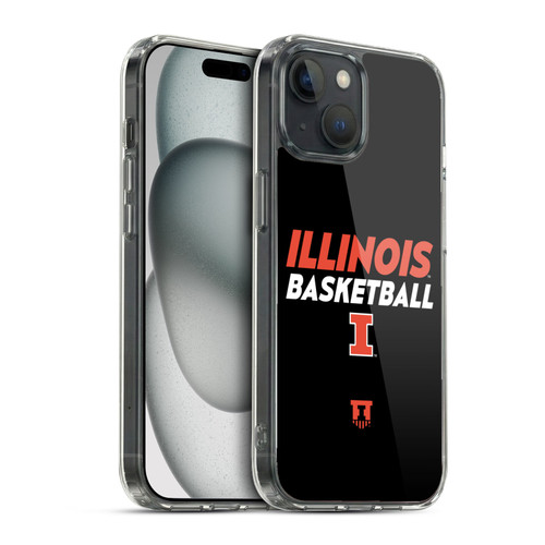 University Of Illinois U Of I University Of Illinois Art Illinois Basketball 2 Soft Gel Case for Apple iPhone 15 & MagSafe