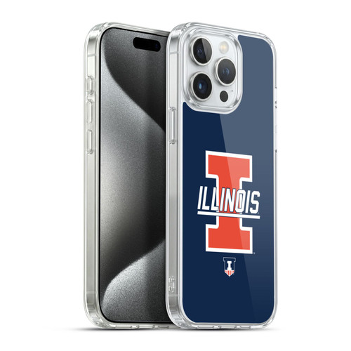 University Of Illinois U Of I University Of Illinois Art Graphics 3 Soft Gel Case for Apple iPhone 15 Pro Max & MagSafe