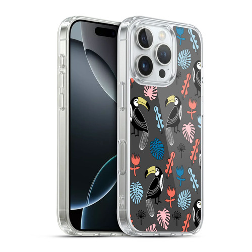 Andrea Lauren Design Birds Tropical Toucan Soft Gel Case for Apple iPhone 16 Pro & MagSafe