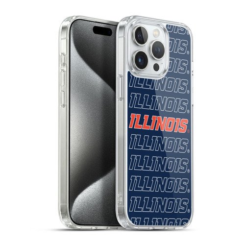 University Of Illinois U Of I University Of Illinois Art Word Mark 1 Soft Gel Case for Apple iPhone 15 Pro Max & MagSafe