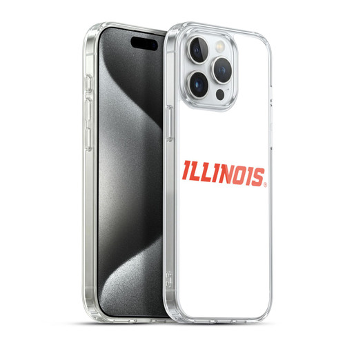 University Of Illinois U Of I University Of Illinois Art Word Mark 2 Soft Gel Case for Apple iPhone 15 Pro Max & MagSafe