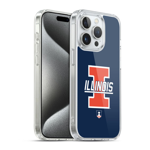University Of Illinois U Of I University Of Illinois Art Graphics 3 Soft Gel Case for Apple iPhone 15 Pro & MagSafe