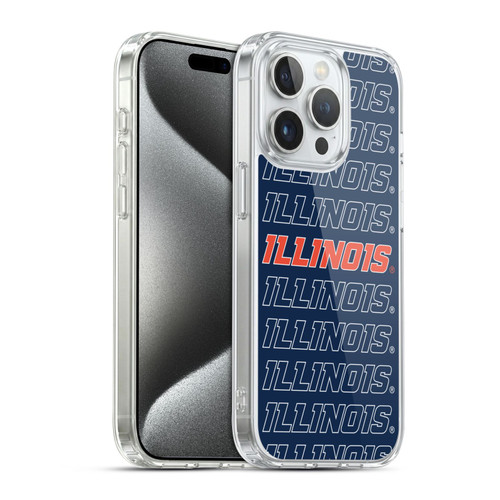 University Of Illinois U Of I University Of Illinois Art Word Mark 1 Soft Gel Case for Apple iPhone 15 Pro & MagSafe