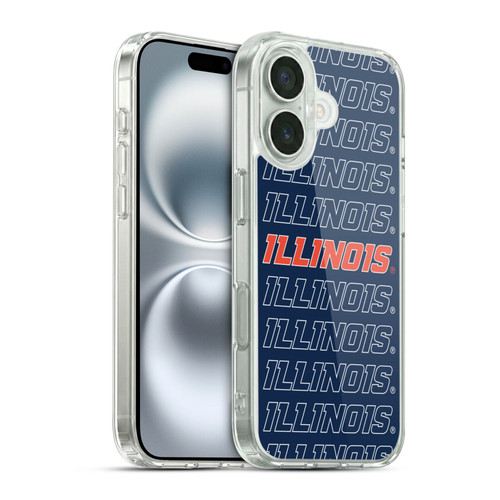 University Of Illinois U Of I University Of Illinois Art Word Mark 1 Soft Gel Case for Apple iPhone 16 & MagSafe