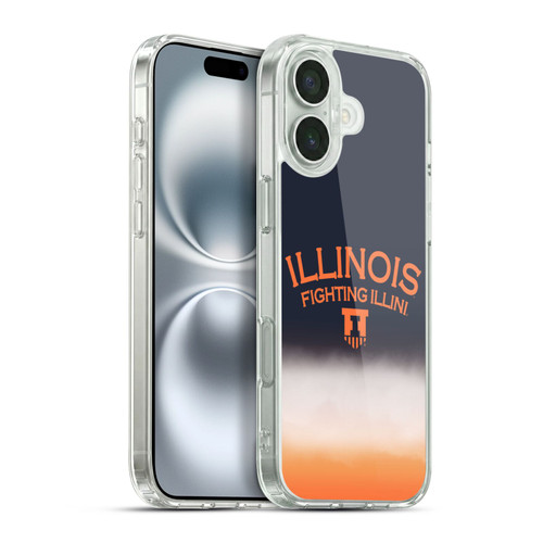 University Of Illinois U Of I University Of Illinois Art Fighting Illini 1 Soft Gel Case for Apple iPhone 16 Plus & MagSafe