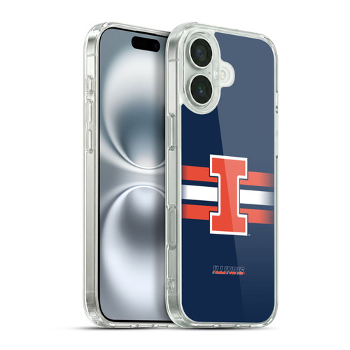 University Of Illinois U Of I University Of Illinois Art Graphics 2 Soft Gel Case for Apple iPhone 16 Plus & MagSafe