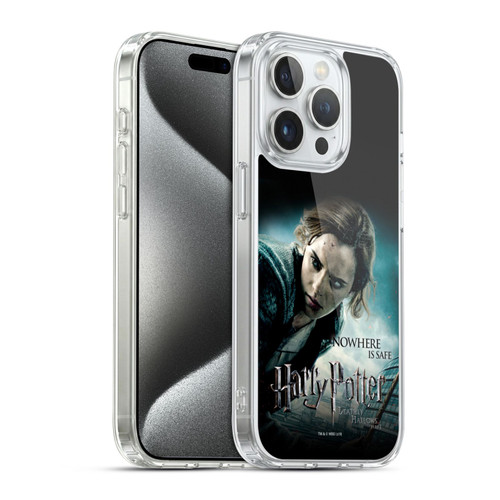 Harry Potter Deathly Hallows VII Hermione Granger Soft Gel Case for Apple iPhone 15 Pro & MagSafe