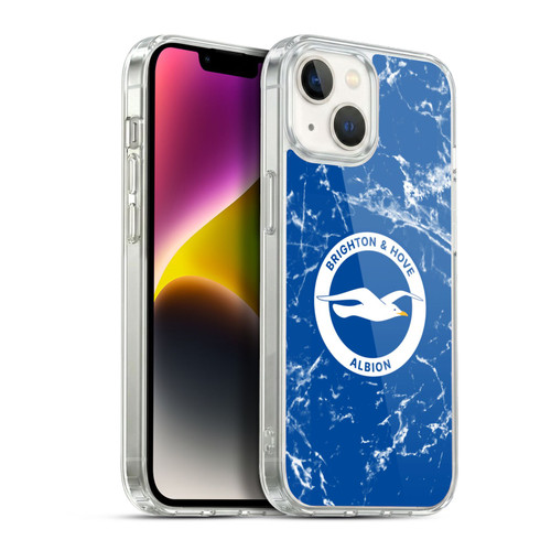 Brighton & Hove Albion F.C Logo Marble Soft Gel Case for Apple iPhone 14