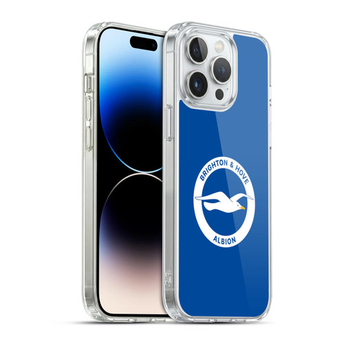Brighton & Hove Albion F.C Logo Plain Soft Gel Case for Apple iPhone 14 Pro Max & MagSafe
