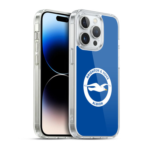 Brighton & Hove Albion F.C Logo Plain Soft Gel Case for Apple iPhone 14 Pro & MagSafe
