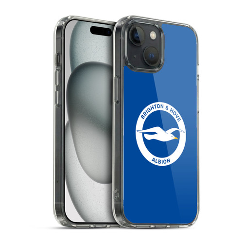 Brighton & Hove Albion F.C Logo Plain Soft Gel Case for Apple iPhone 15 & MagSafe