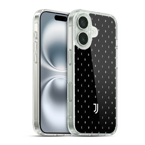 Juventus Football Club Lifestyle 2 Black Logo Type Pattern Soft Gel Case for Apple iPhone 16 & MagSafe