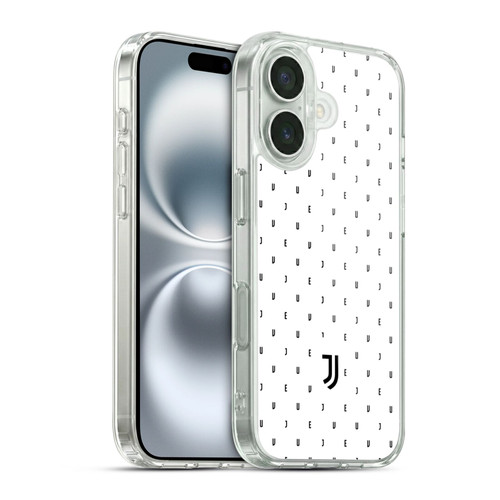Juventus Football Club Lifestyle 2 White Logo Type Pattern Soft Gel Case for Apple iPhone 16 & MagSafe