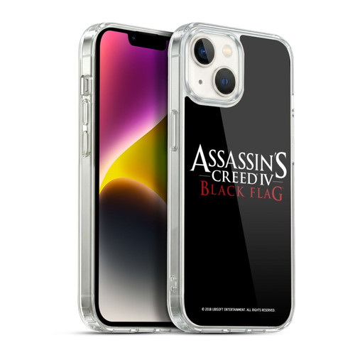 Assassin's Creed Black Flag Logos White And Red Soft Gel Case for Apple iPhone 14
