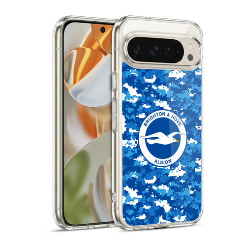 Brighton & Hove Albion F.C Logo Digital Camou Soft Gel Case for Google Pixel 9 / Pixel 9 Pro