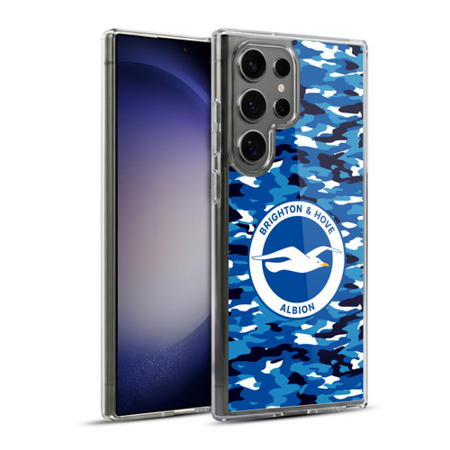 Brighton & Hove Albion F.C Logo Camou Soft Gel Case for Samsung Galaxy S23 Ultra 5G & MagSafe