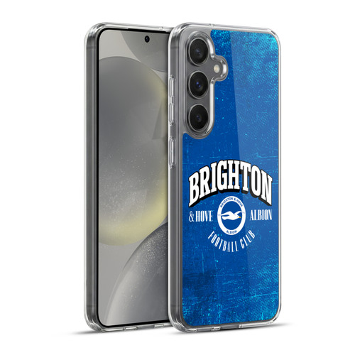 Brighton & Hove Albion F.C Logo Distressed Soft Gel Case for Samsung Galaxy S24+ 5G & MagSafe