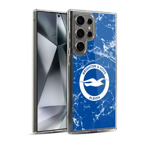 Brighton & Hove Albion F.C Logo Marble Soft Gel Case for Samsung Galaxy S24 Ultra 5G & MagSafe