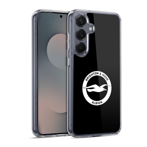 Brighton & Hove Albion F.C Logo Black Soft Gel Case for Samsung Galaxy S25 & MagSafe