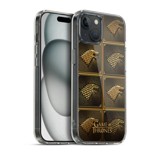 HBO Game of Thrones Golden Sigils Stark Soft Gel Case for Apple iPhone 15 Plus & MagSafe