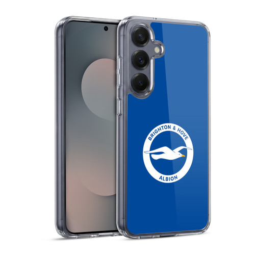 Brighton & Hove Albion F.C Logo Plain Soft Gel Case for Samsung Galaxy S25 & MagSafe
